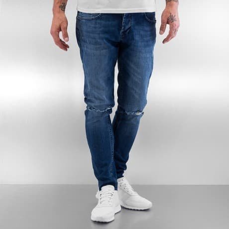 2Y Slim Fit Farkut Sininen