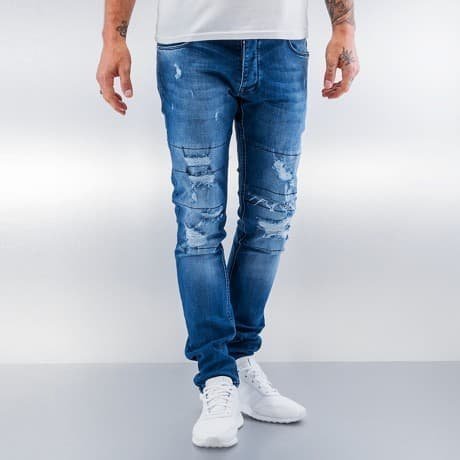 2Y Slim Fit Farkut Sininen