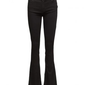 2nd One Uma 002 Satin Black Jeans (33) leveälahkeiset farkut