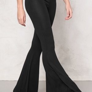 77thFLEA Hoop mega flared trousers Black