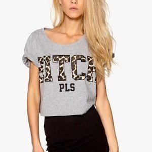 77thFLEA Mekka Crop Tee Grey Melange/Bitch