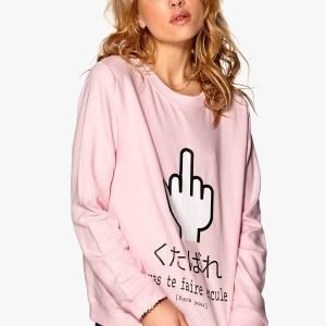 77thFLEA Prague Sweater Baby pink/Fuck you