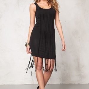 77thFLEA Tangier fringe dress Black