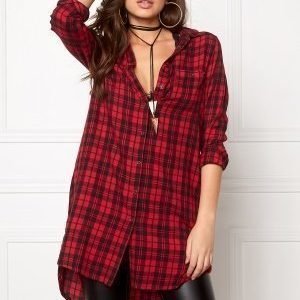 77thFLEA Tokyo checked shirt Red / Black / Checked