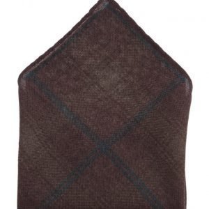 ATLAS DESIGN Hanky Check Brown taskuliina