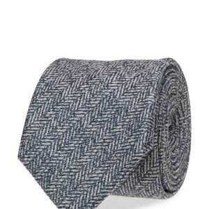 ATLAS DESIGN Tie Herringbon Indigo solmio