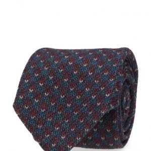 ATLAS DESIGN Tie Houndtooth Navy Line Wine solmio