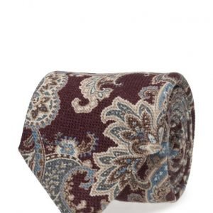 ATLAS DESIGN Tie Paisley Navy Line Wine solmio