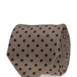 ATLAS DESIGN Tie Polka Dot Navy Line Beige solmio