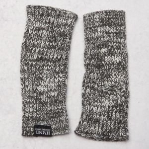 Adrian Hammond Ace Knitted Mittens Dark Grey