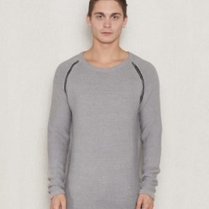 Adrian Hammond Ken Knitted Sweater Light Grey Melange