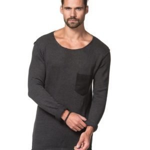 Adrian Hammond Matty Knitted Sweater Dark Grey Melange