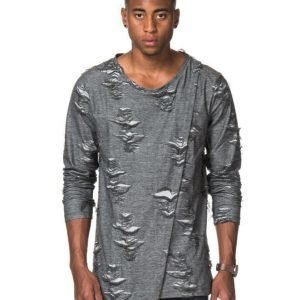 Adrian Hammond Stan Ripped Sweater Grey