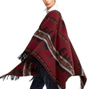 Alba Moda Red Poncho Viininpunainen