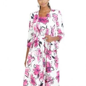 Alba Moda White Mekko Valkoinen / Pinkki / Musta