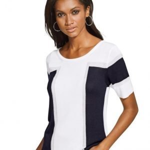 Alba Moda White Neulepusero Navy White