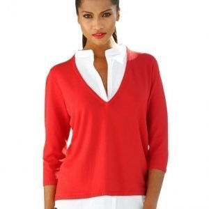Alba Moda White Neulepusero Punainen / Valkoinen