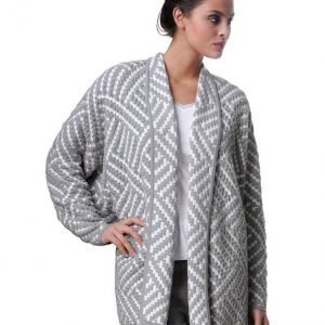 Alba Moda White Neuletakki Harmaa / Valkoinen