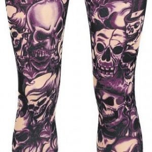 Alcatraz Purple Skull Legginsit