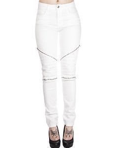 Alline Stretch Biker White