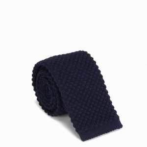 Amanda Christensen Knitted Slim Tie Solmio Navy