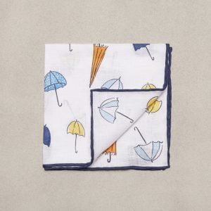 Amanda Christensen Pocket Square Linen Taskuliina White