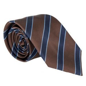 Amanda Christensen Striped Tie 8 cm Brown/Navy/Sky