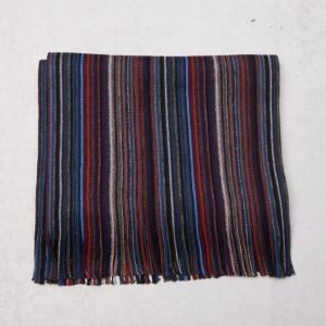 Amanda Christensen Wool Scarf Navy Stripe