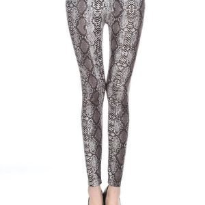 Animal Grey Gold Glitter Leggings Tights