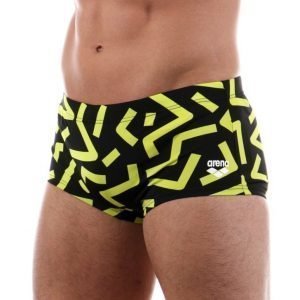 Arena Grafico Low Waist Shorts Uimahousut Musta / Vihreä