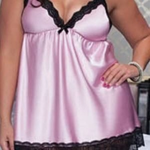 Ariel vaaleanpunainen babydoll (plus size)