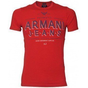 Armani Jeans Tee Shirt U6H10DA Rouge lyhythihainen t-paita