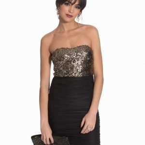 Ax Paris Bandeau Sequin Rouched Dress