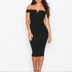 Ax Paris Bardot Midi Dress Kotelomekko Black