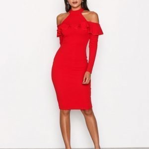 Ax Paris Cold Shoulder Choker Dress Kotelomekko Red