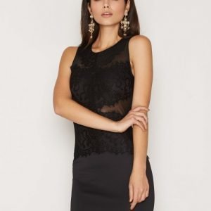 Ax Paris Lace Bust Mini Bodycon Dress Kotelomekko Black