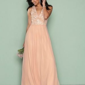 Ax Paris Sl Maxi Dress Maksimekko Light Beige