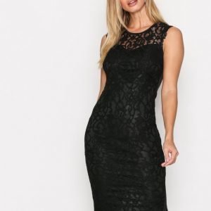 Ax Paris Sleveless Bodycon Lace Dress Kotelomekko Black