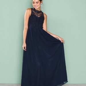 Ax Paris Upper Crochet Maxi Dress Maksimekko Navy