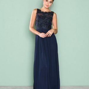 Ax Paris Upper Lace Maxi Dress Maksimekko Navy