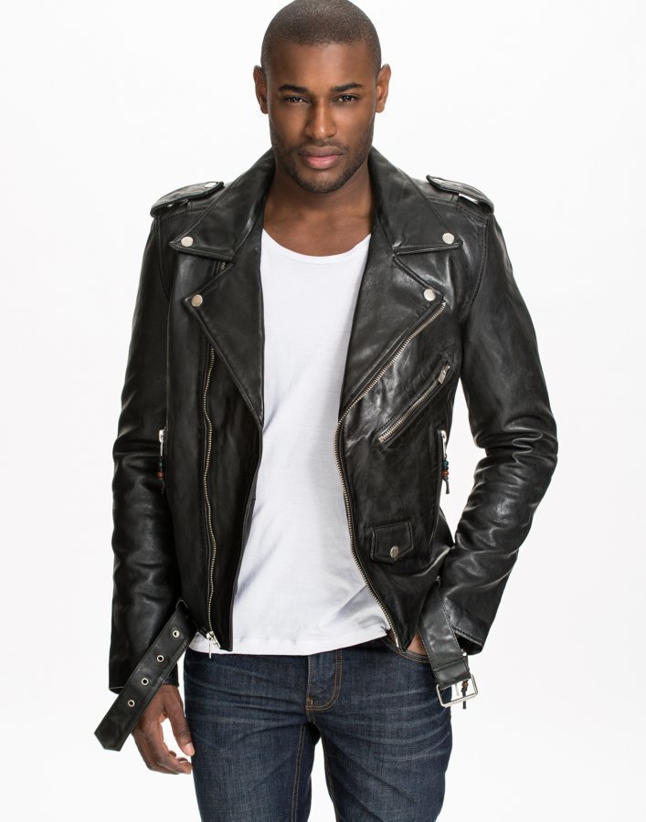 BLK DNM Leather Jacket 5 Takki Musta - Vaatekauppa24.fi