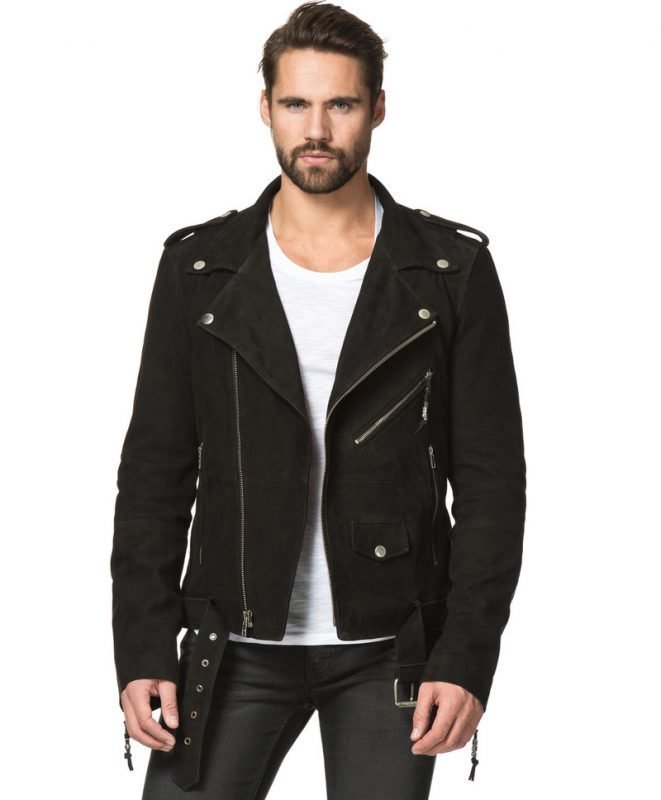 BLK DNM leather jacket no. 8 / xs, 17” ptp, 25”... - Depop