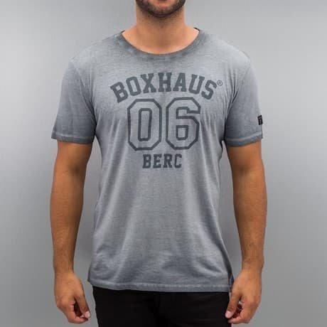BOXHAUS Brand T-paita Harmaa