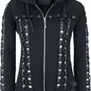 Banned Corset Hoodie Naisten Vetoketjuhuppari