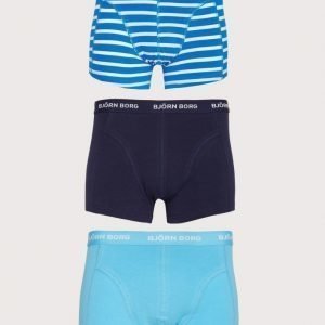 Björn Borg 3p Short Shorts BB Stripe Bokserit Blue