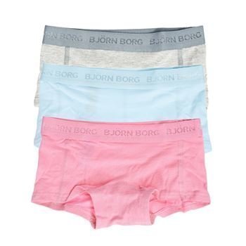 Björn Borg Girls Basic Mini Shorts Sachet Pink 3 pakkaus