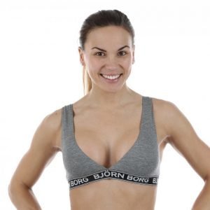 Björn Borg Iconic Cotton Bra Bb Iconic Seasonal Solids 1-P Rintaliivit Harmaa