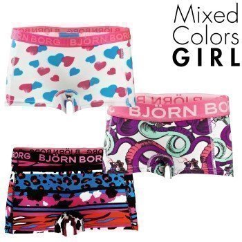 Björn Borg Mini Shorts Girls Mix 3 pakkaus