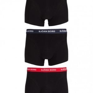 Björn Borg Short Shorts Contrast Solid 3-Pack NOOS Bokserit Black