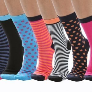Blacc 7-Pack Socks Puuvillasukat Värikäs